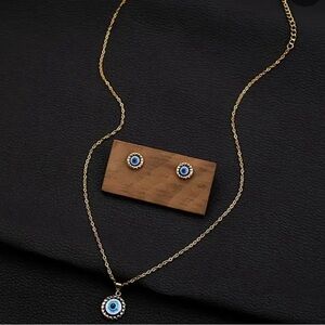 Evil Eye Necklaces Set Design Made Of Stainless Steel